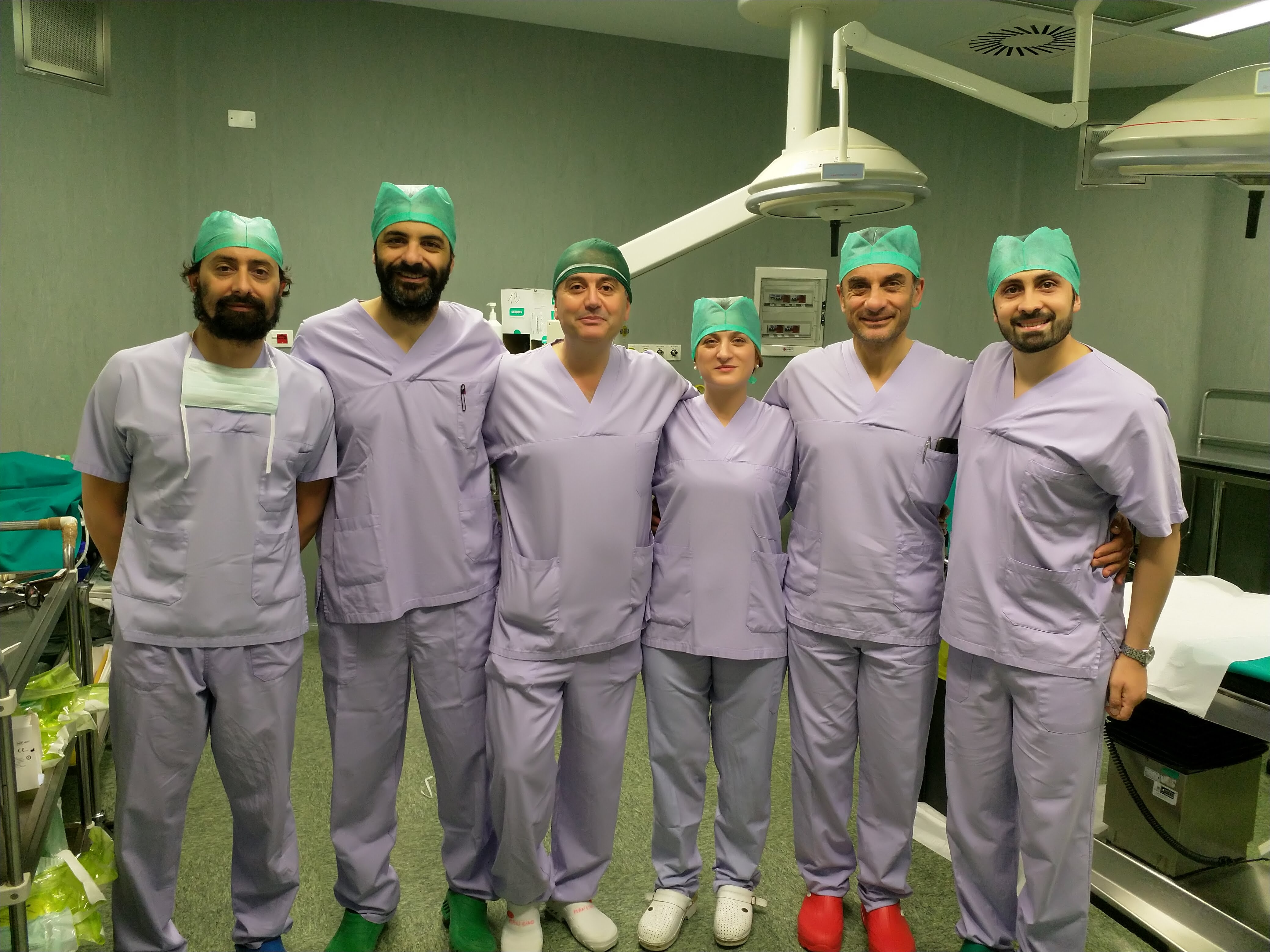 Equipe chirurgica della Clinica Ostetrica e Ginecologica dell'Irccs Burlo Garofolo